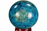 Bright Blue Apatite Sphere - Madagascar #121856-1